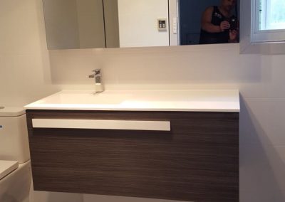 A stylish vanity designed for our client in Kingswood