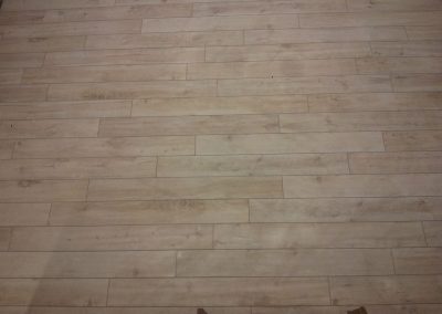 Main Floor Tiling Using Woodplank Tiles